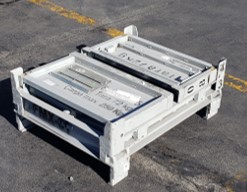 Reusable steel returnable container - black