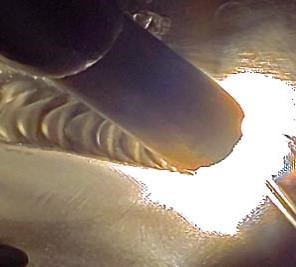 TIG welding arc close-up
